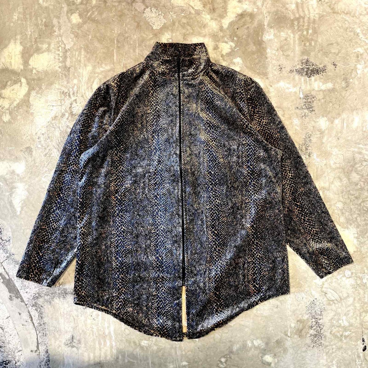 画像1: ALL OVER PYTHON PATTERN SUP UP L/S TOPS / Mens L (1)