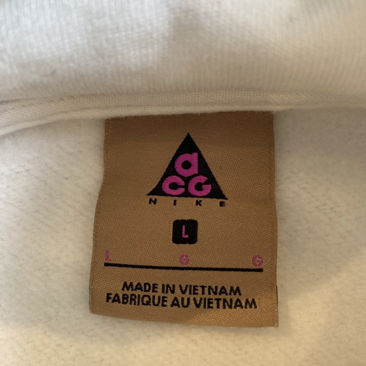 画像12: 【ACG】WHITE COLOR ONE POINT DESIGN DRAW CORD SWEAT HOODIE / Ladies L (12)