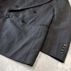 画像6: ALL OVER CHECK PATTERN DOUBLE BREASTED TAILORED JACKET / Mens M (6)