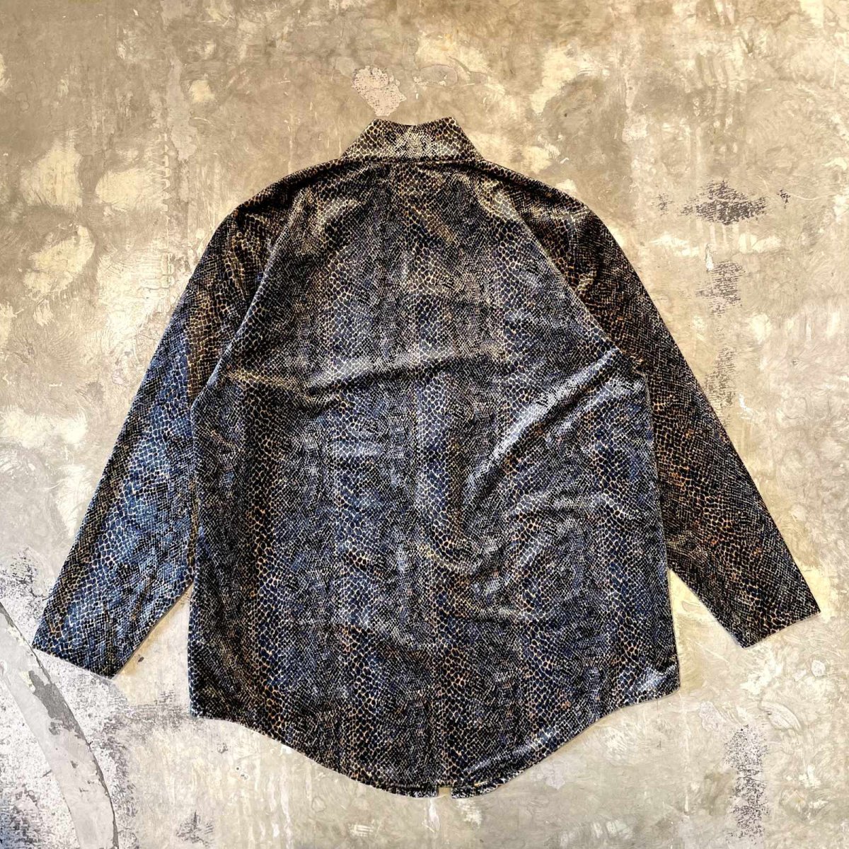 画像2: ALL OVER PYTHON PATTERN SUP UP L/S TOPS / Mens L (2)