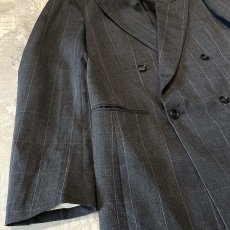 画像5: ALL OVER CHECK PATTERN DOUBLE BREASTED TAILORED JACKET / Mens M (5)