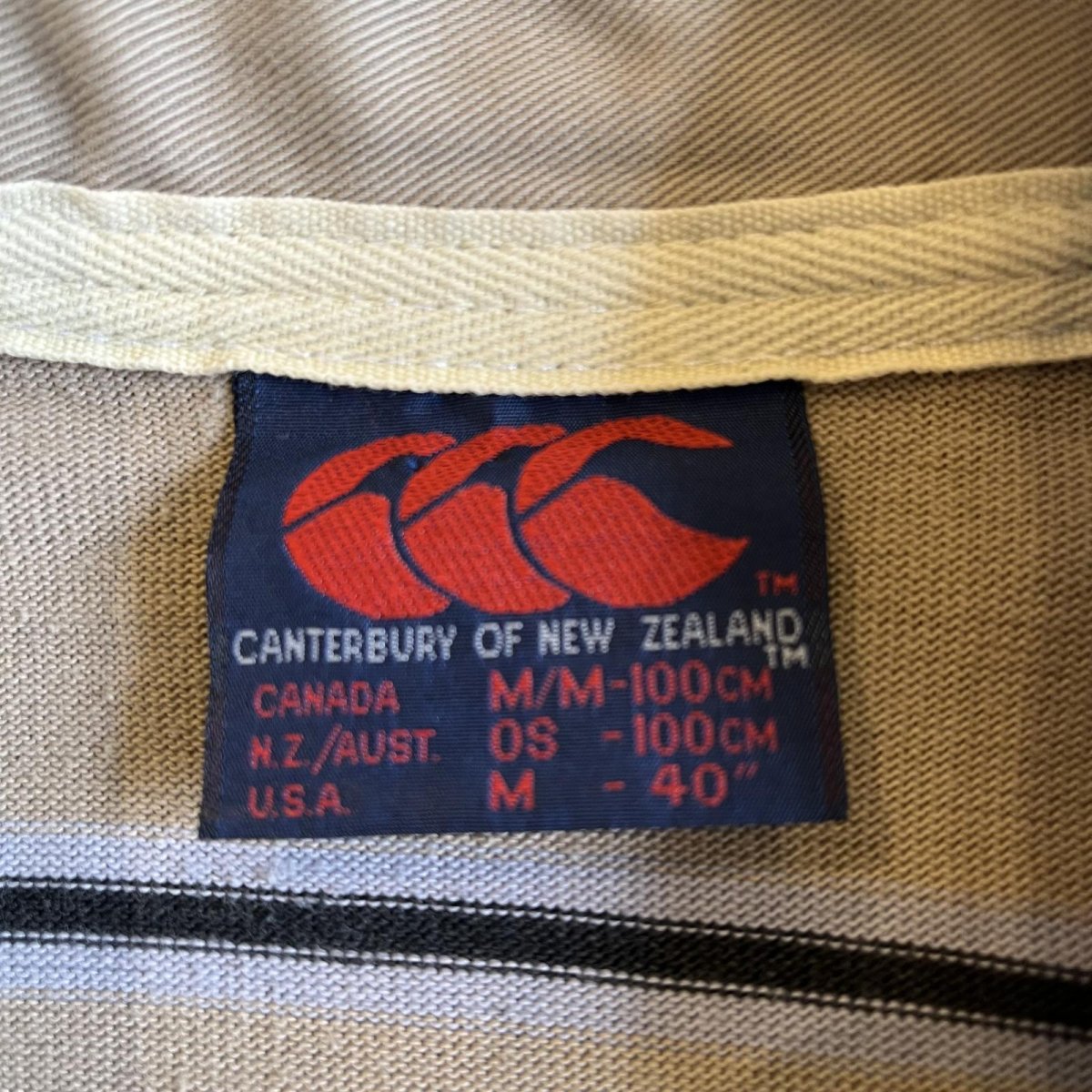 画像13: 2 COLOR BORDER PATTERN RUGBY L/S TOPS /  Ladies M (13)