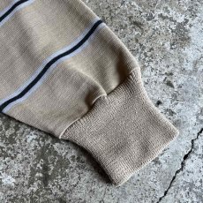 画像6: 2 COLOR BORDER PATTERN RUGBY L/S TOPS /  Ladies M (6)