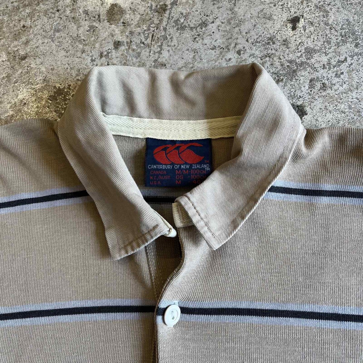 画像9: 2 COLOR BORDER PATTERN RUGBY L/S TOPS /  Ladies M (9)