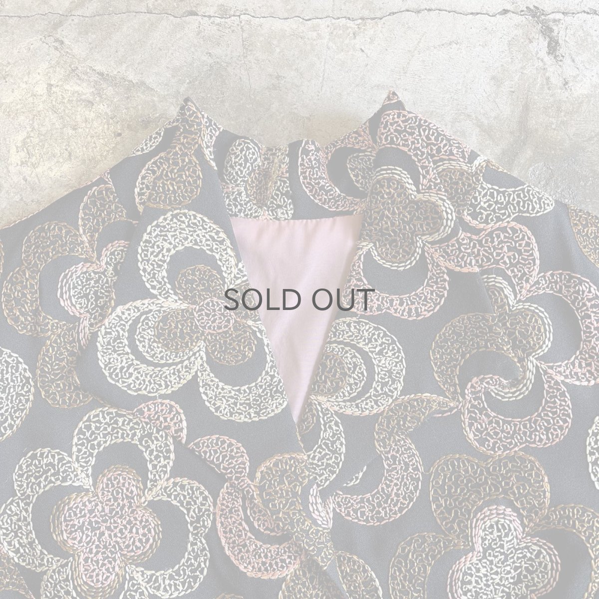 画像9: ALL OVER FLOWER EMBROIDERY PATTERN SHORT DESIGN JACKET / Ladies M (9)