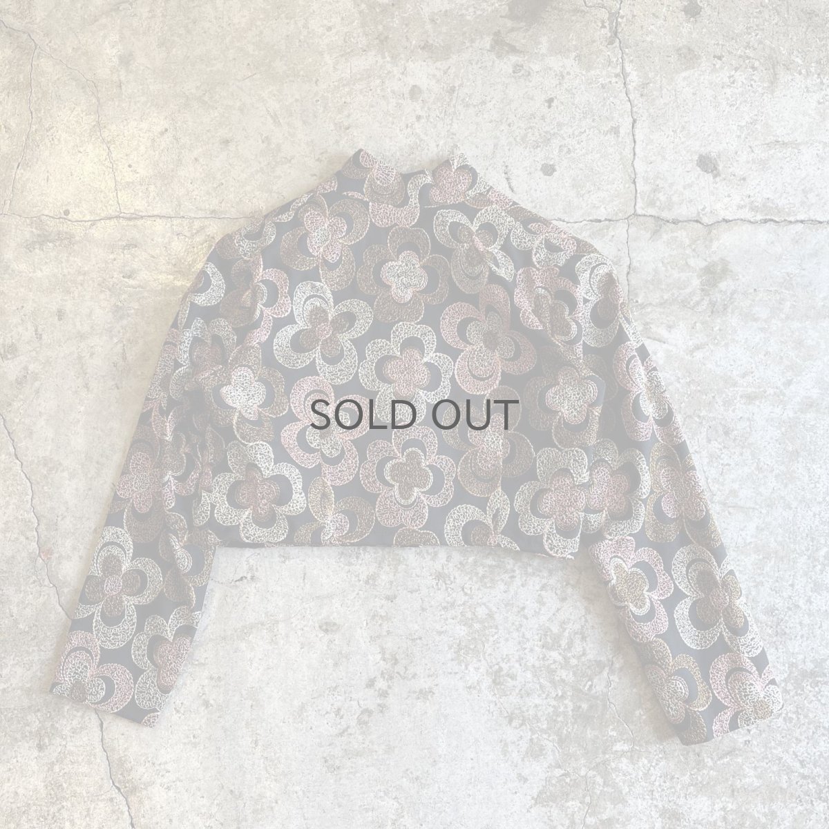 画像2: ALL OVER FLOWER EMBROIDERY PATTERN SHORT DESIGN JACKET / Ladies M (2)