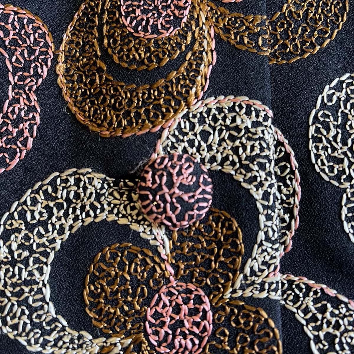 画像8: ALL OVER FLOWER EMBROIDERY PATTERN SHORT DESIGN JACKET / Ladies M (8)