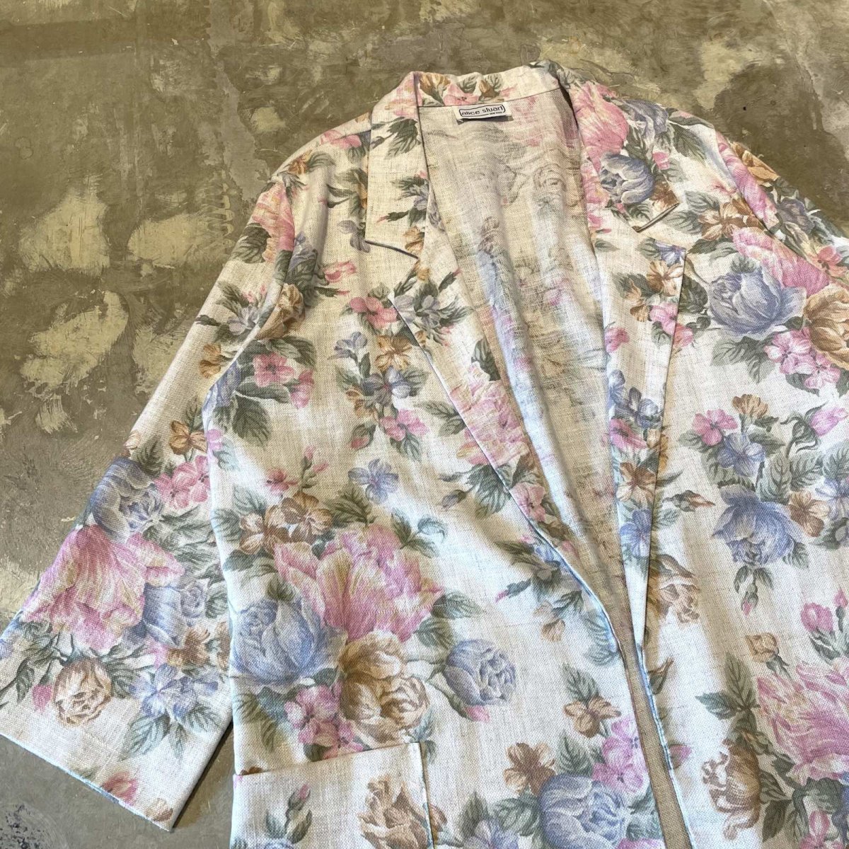 画像3: FLORAL GRAPHIC PATTERN TAILORED JACKET / Mens M (3)