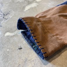 画像7: ELBOW DENIM PATCHED SLEEVE SWITCHED L/S SHIRT / Mens M(L) (7)