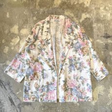 画像1: FLORAL GRAPHIC PATTERN TAILORED JACKET / Mens M (1)