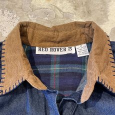 画像10: ELBOW DENIM PATCHED SLEEVE SWITCHED L/S SHIRT / Mens M(L) (10)