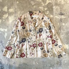 画像1: ALL OVER EMBROIDERY FLORAL PATTERN TAILORED JACKET / Mens M (1)