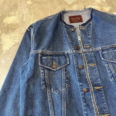 画像4: 【Wiz&Witch】"WANDERER" NO COLLAR ZIP UP DENIM JACKET / OS (4)