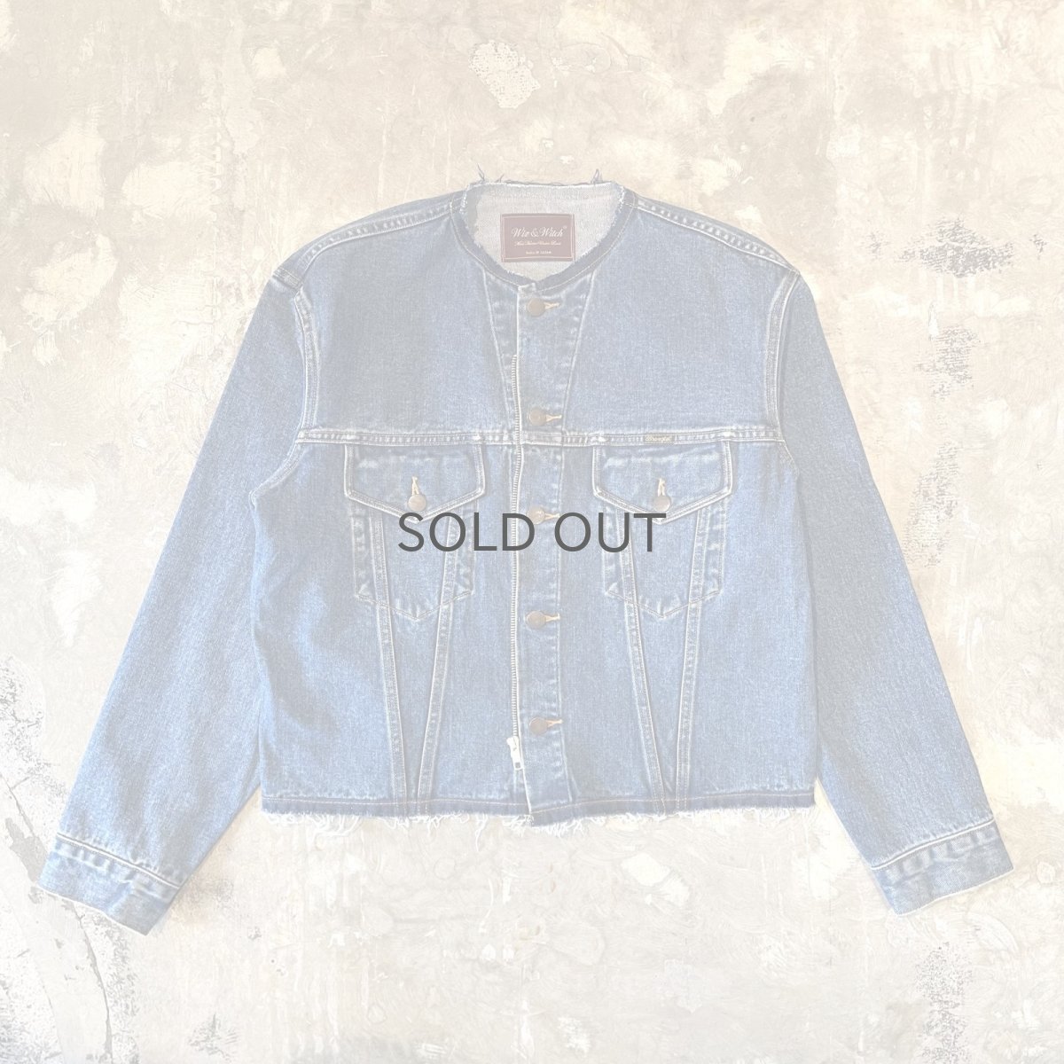 画像2: 【Wiz&Witch】"WANDERER" NO COLLAR ZIP UP DENIM JACKET / OS (2)