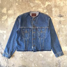 画像2: 【Wiz&Witch】"WANDERER" NO COLLAR ZIP UP DENIM JACKET / OS (2)