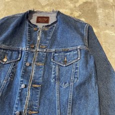 画像5: 【Wiz&Witch】"WANDERER" NO COLLAR ZIP UP DENIM JACKET / OS (5)
