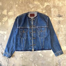 画像1: 【Wiz&Witch】"WANDERER" NO COLLAR ZIP UP DENIM JACKET / OS (1)