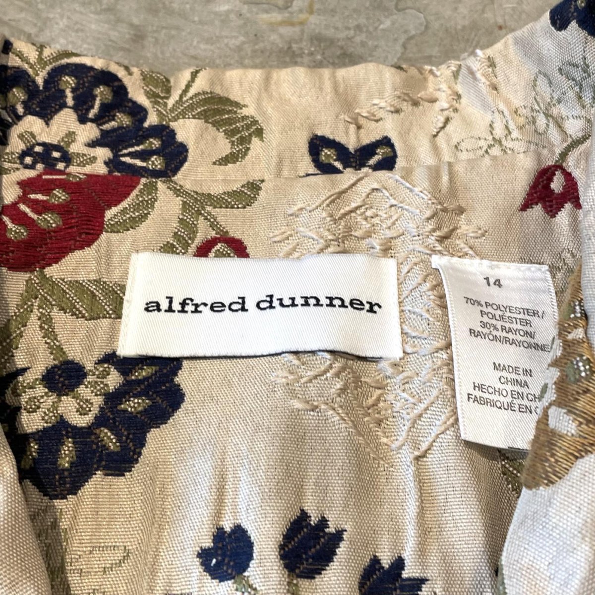 画像10: ALL OVER EMBROIDERY FLORAL PATTERN TAILORED JACKET / Mens M (10)