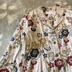 画像3: ALL OVER EMBROIDERY FLORAL PATTERN TAILORED JACKET / Mens M (3)