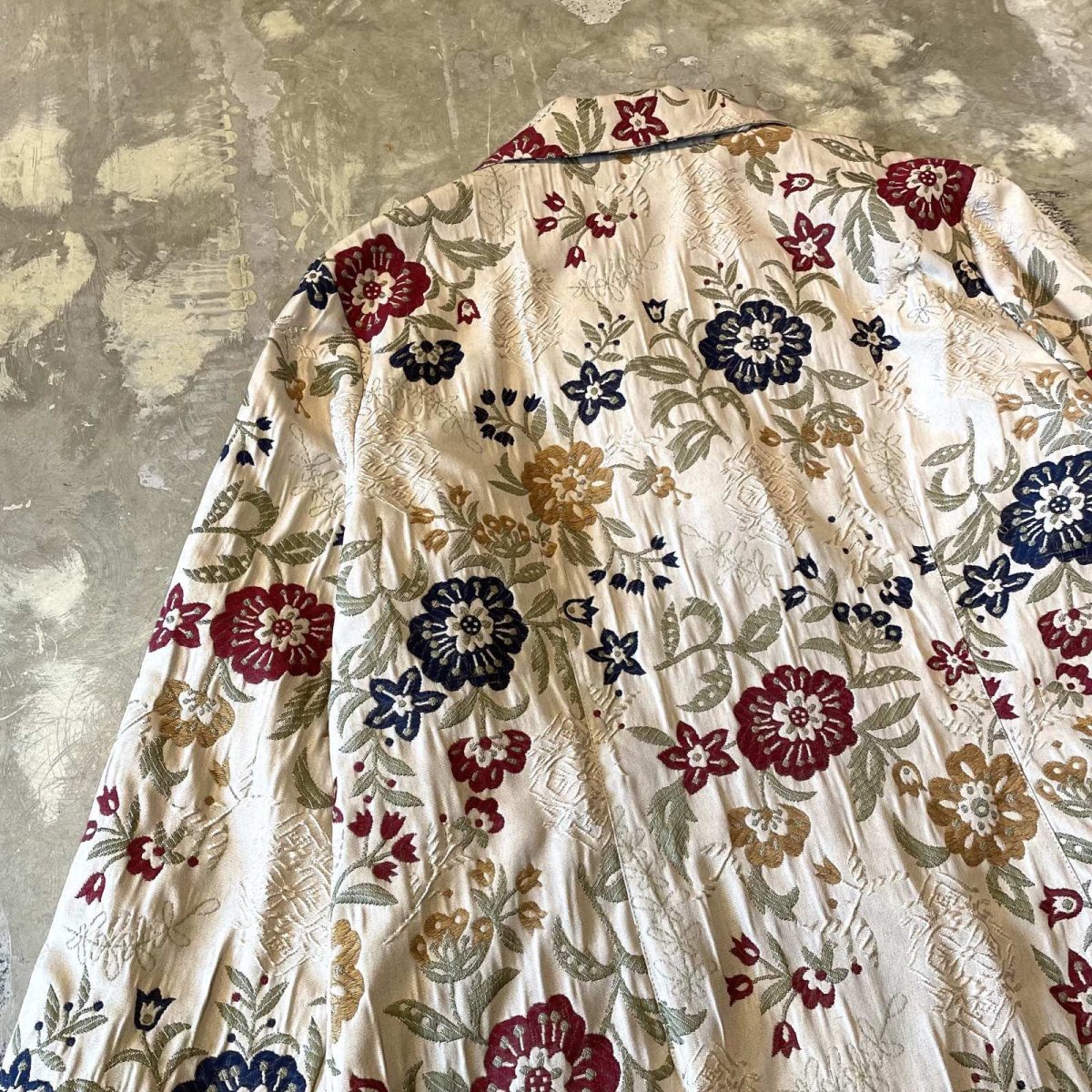 画像9: ALL OVER EMBROIDERY FLORAL PATTERN TAILORED JACKET / Mens M (9)