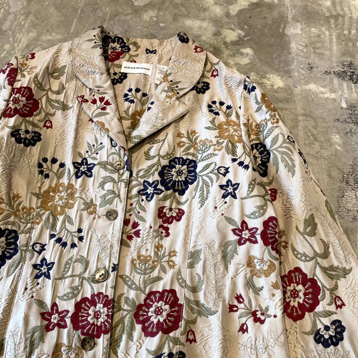 画像4: ALL OVER EMBROIDERY FLORAL PATTERN TAILORED JACKET / Mens M (4)