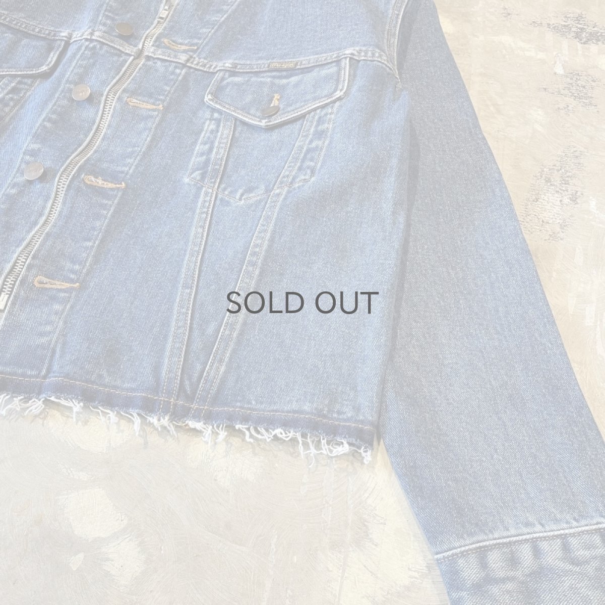 画像7: 【Wiz&Witch】"WANDERER" NO COLLAR ZIP UP DENIM JACKET / OS (7)