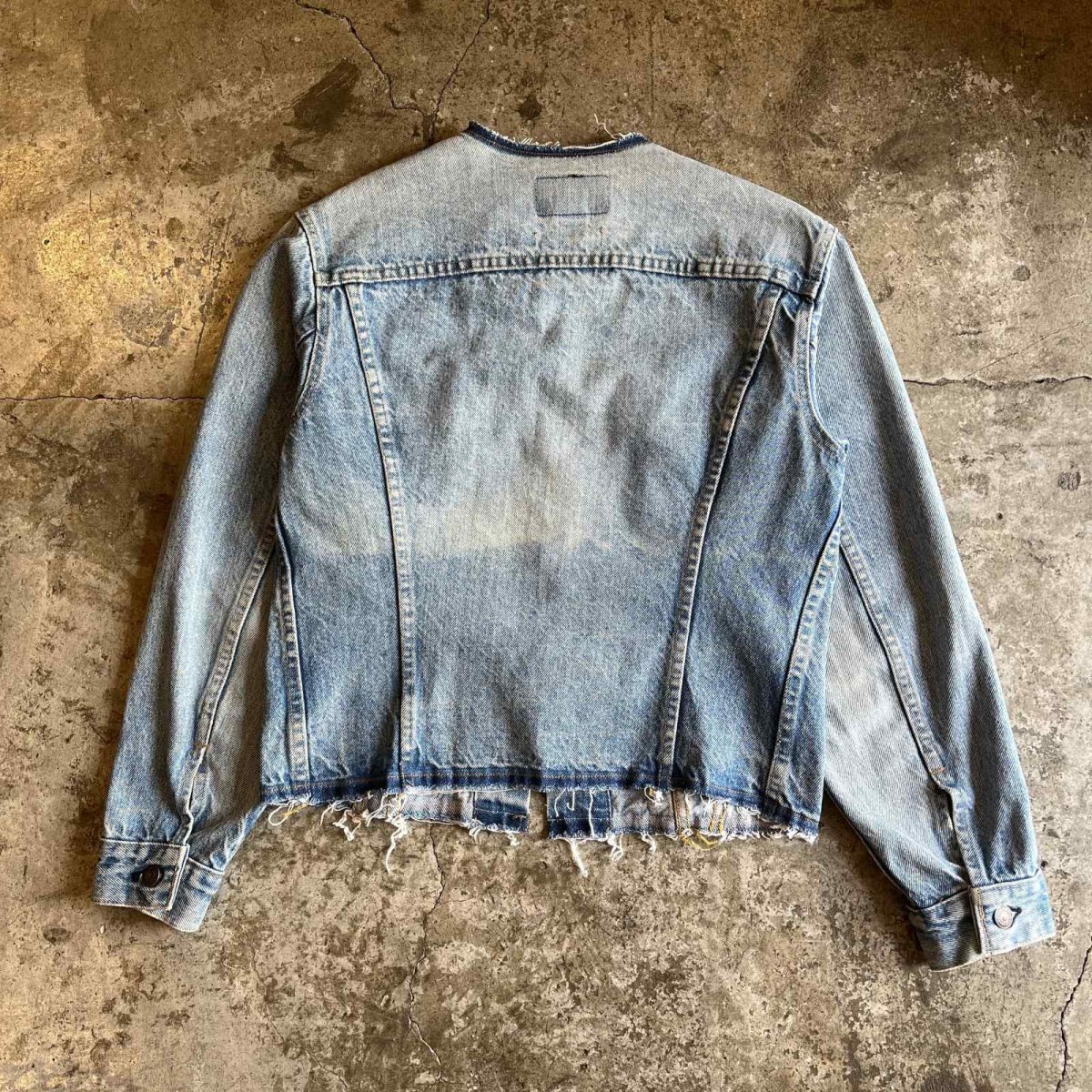 画像2: 【Wiz&Witch】"WANDERER" NO COLLAR ZIP UP DENIM JACKET / OS (2)