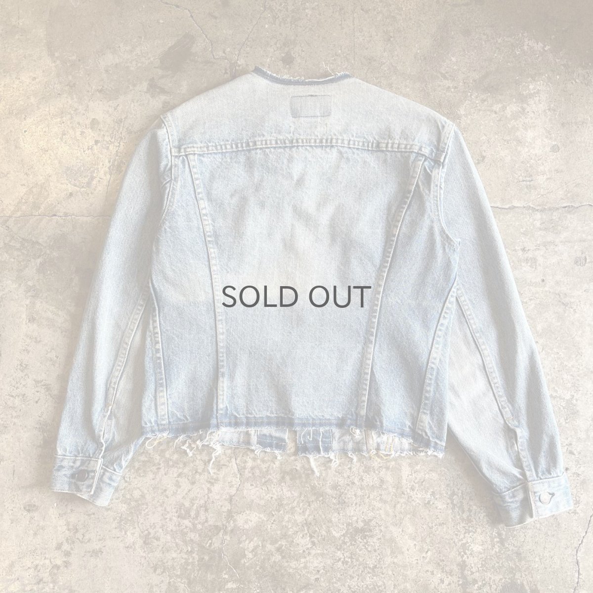 画像2: 【Wiz&Witch】"WANDERER" NO COLLAR ZIP UP DENIM JACKET / OS (2)