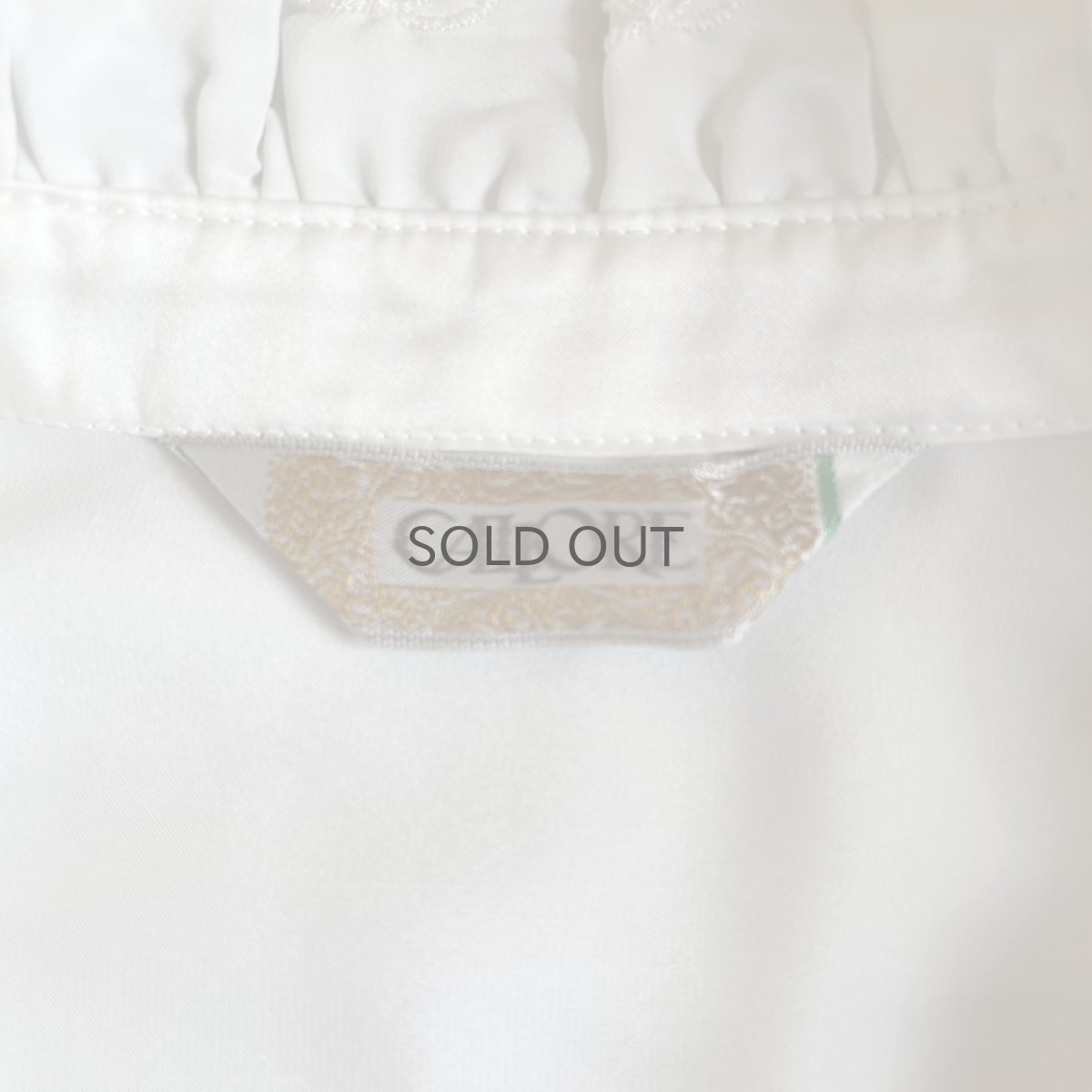 画像11: FLOWER EMBROIDERY TIERED FRILL DESIGN BLOUSE / Ladies M (11)