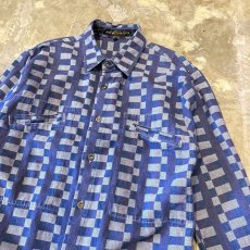 画像4: 【GIRBAUD】ALL OVER PATTERN L/S SHIRT / Mens S(M) / MADE IN USA (4)