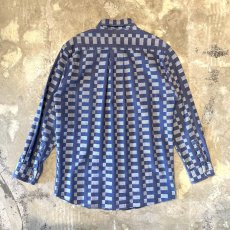 画像2: 【GIRBAUD】ALL OVER PATTERN L/S SHIRT / Mens S(M) / MADE IN USA (2)