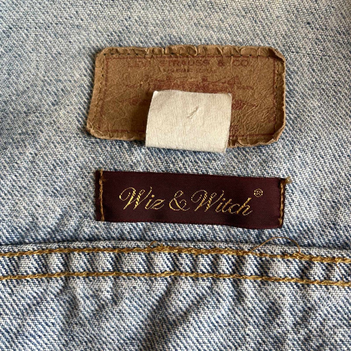 画像12: 【Wiz&Witch】"WANDERER" NO COLLAR ZIP UP DENIM JACKET / OS (12)