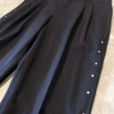 画像4: SIDE STUDS DECORATIVE BLACK COLOR SLACKS / W31 (4)
