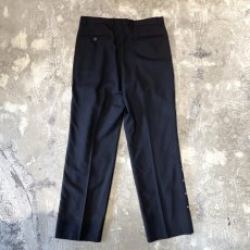 画像2: SIDE STUDS DECORATIVE BLACK COLOR SLACKS / W31 (2)