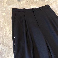 画像3: SIDE STUDS DECORATIVE BLACK COLOR SLACKS / W31 (3)