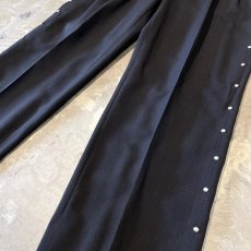 画像6: SIDE STUDS DECORATIVE BLACK COLOR SLACKS / W31 (6)