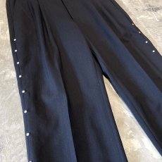 画像5: SIDE STUDS DECORATIVE BLACK COLOR SLACKS / W31 (5)