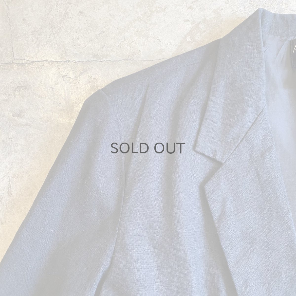 画像5: BLACK COLOR LINEN OVER SIZE TAILORED JACKET / Ladies L (5)