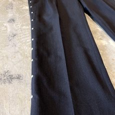 画像7: SIDE STUDS DECORATIVE BLACK COLOR SLACKS / W31 (7)