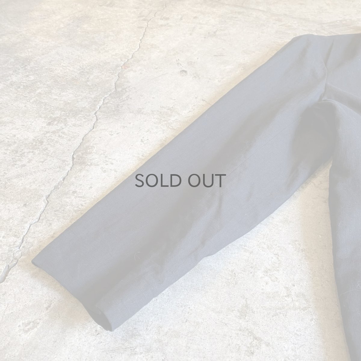 画像6: BLACK COLOR LINEN OVER SIZE TAILORED JACKET / Ladies L (6)