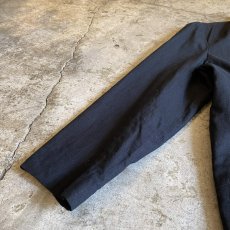 画像6: BLACK COLOR LINEN OVER SIZE TAILORED JACKET / Ladies L (6)