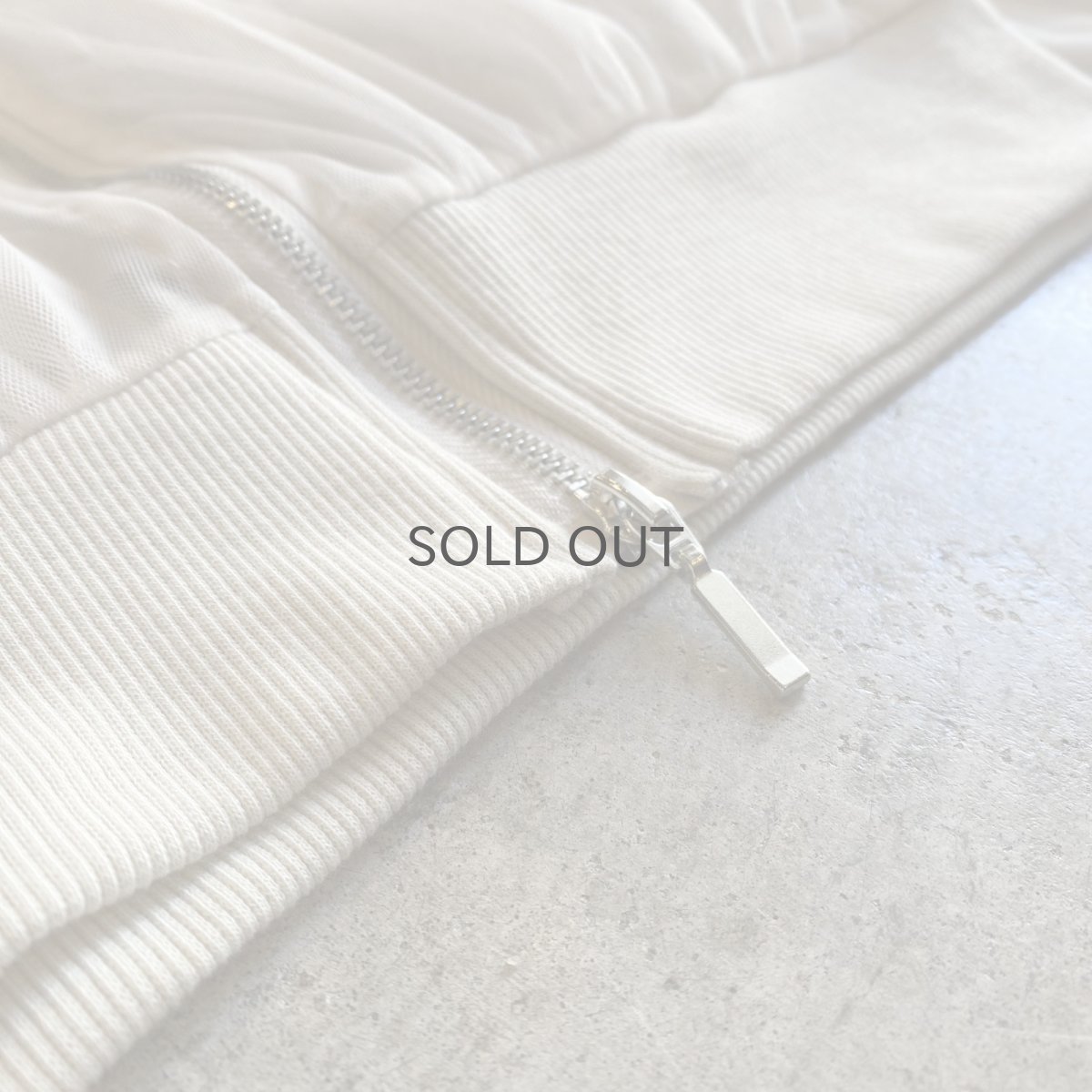 画像11: SLEEVE GATHER DESIGN TULLE SHEER DOUBLE ZIP UP JACKET / Ladies M (11)