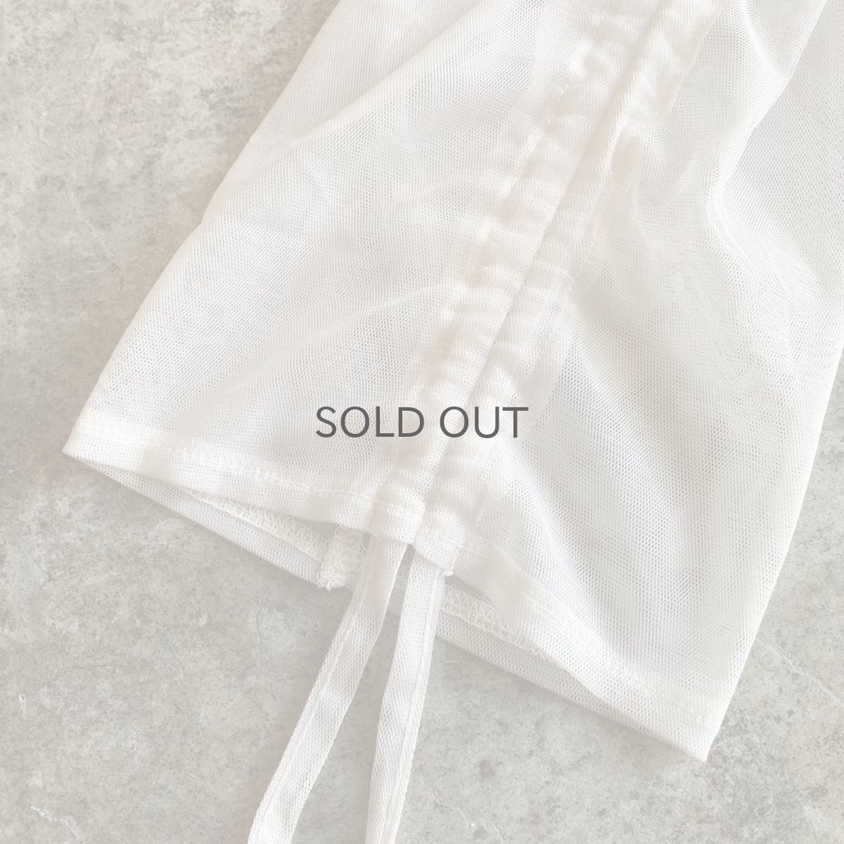 画像10: SLEEVE GATHER DESIGN TULLE SHEER DOUBLE ZIP UP JACKET / Ladies M (10)