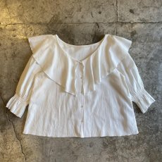 画像1: DESIGN BIG COLLAR SHORT BLOUSE / Ladies M (1)