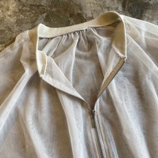 画像7: SLEEVE GATHER DESIGN TULLE SHEER DOUBLE ZIP UP JACKET / Ladies M (7)