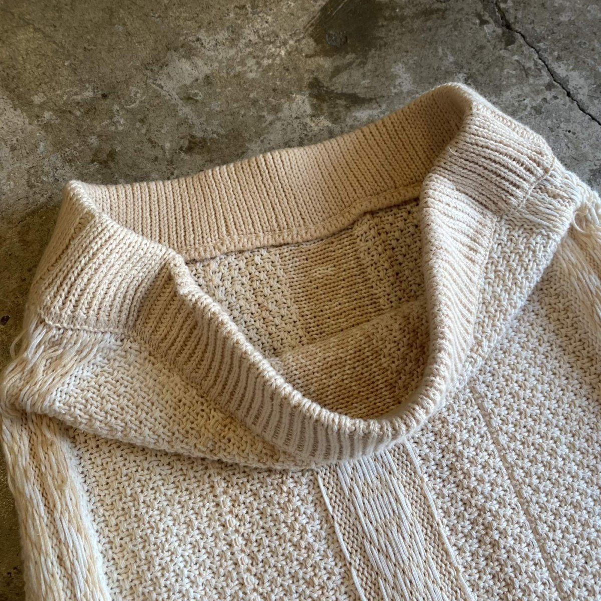 画像7: POINT FRINGE COTTON KNIT LONG DESIGN SKIRT / W24~W31 (7)