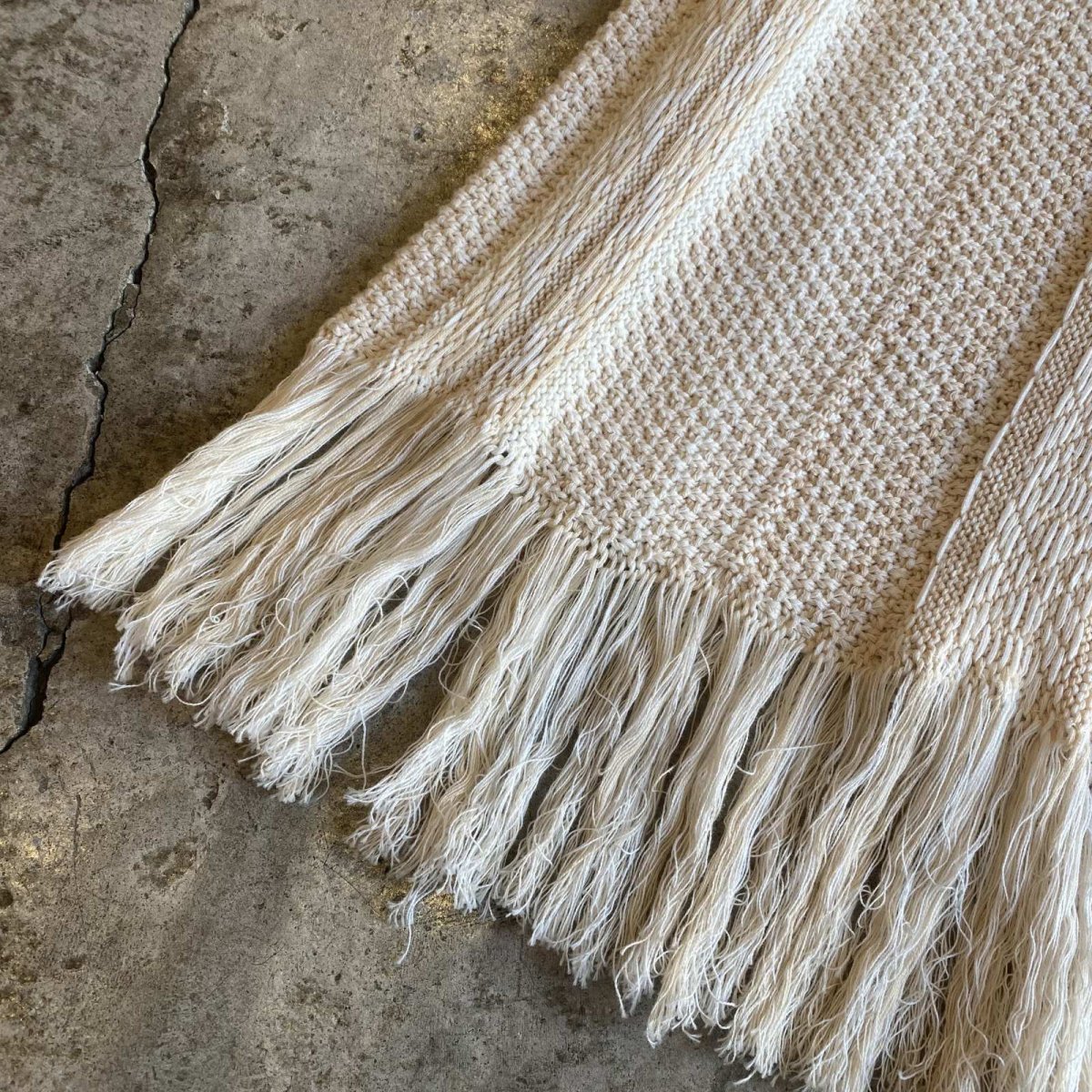 画像4: POINT FRINGE COTTON KNIT LONG DESIGN SKIRT / W24~W31 (4)