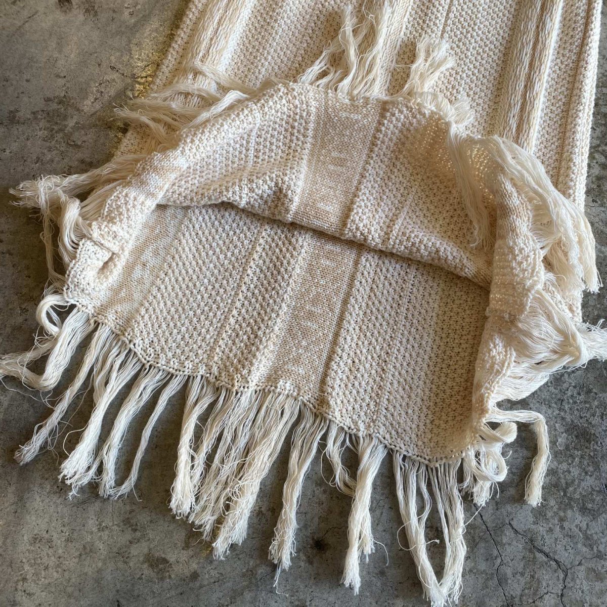 画像8: POINT FRINGE COTTON KNIT LONG DESIGN SKIRT / W24~W31 (8)