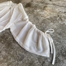 画像4: SLEEVE GATHER DESIGN TULLE SHEER DOUBLE ZIP UP JACKET / Ladies M (4)