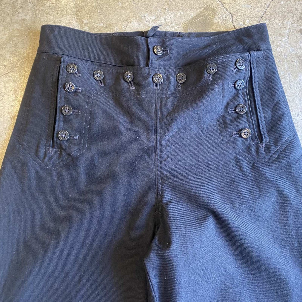 画像4: U.S NAVY SAILOR WOOL BLACK PANTS / W30 (4)